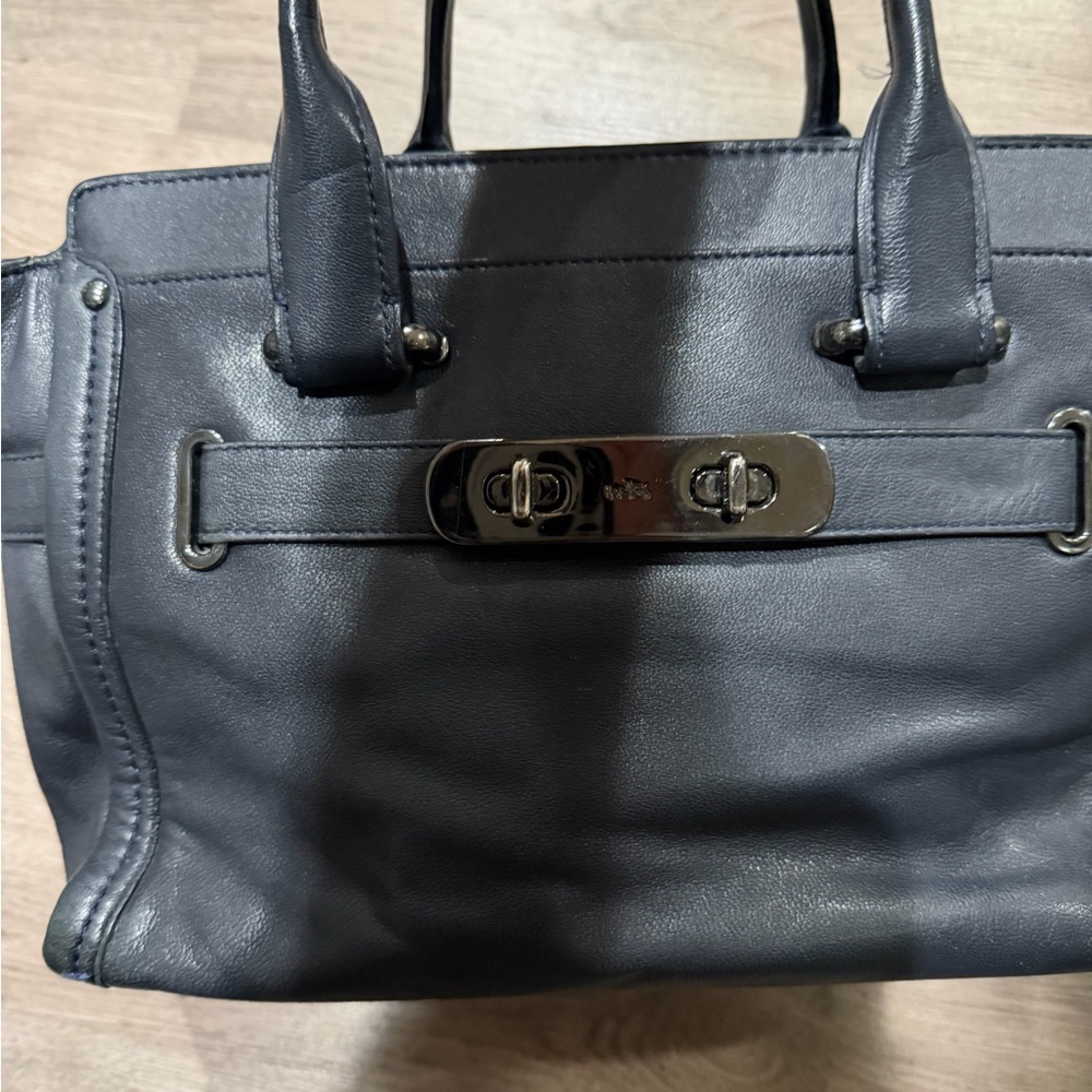 Coach Black Leather Satchel